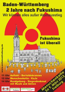 Menschenkette in Freiburg, 9. M�rz 2013